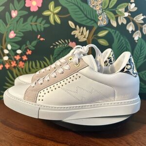 Zadig & Voltaire Women's Lace Up Flash Sneaks with Leopard Pattern 🖤💃(Size 39)